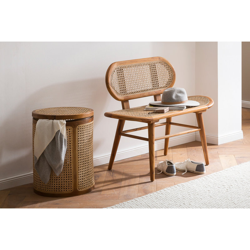 Alvana Rattan Bench, 80cm H x 95cm W x 50cm D