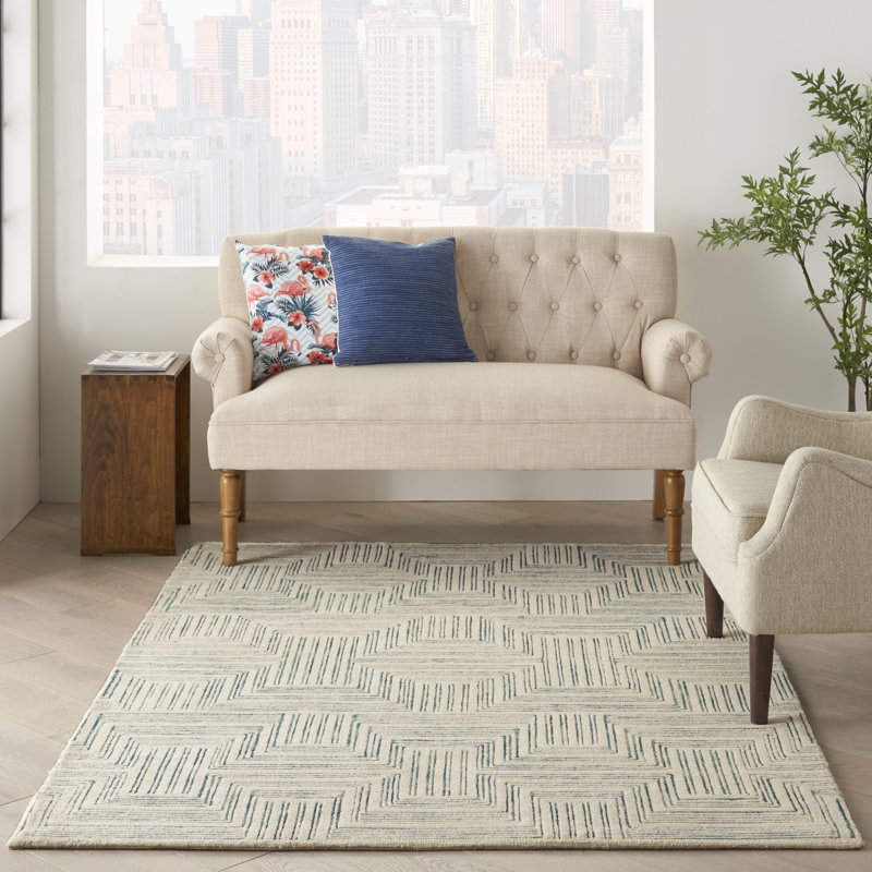 Menka Wool Geometric Indoor Rug, Rectangle 3'9" x 5'9"
