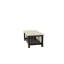 Table basse moderne avec plateau en faux marbre avec pieds solides et tablette de rangement ouverte pour le salon