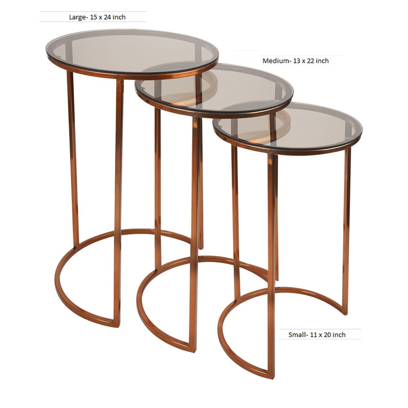 Tables d’imbrication de cadre de verre Andie