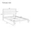 Lit plateforme en bois de bambou de style Mid-Century avec support en lattes de bois-1877752129