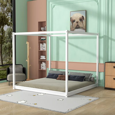 CaNopy Platform Bed with Headboard and Support Legs