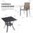 Rekiya 3 - Person Patio Dining Set with Square Table-745568238