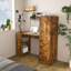 Bureau d'ordinateur avec prise 4-en-1 et 3 tiroirs (tabourets non inclus)