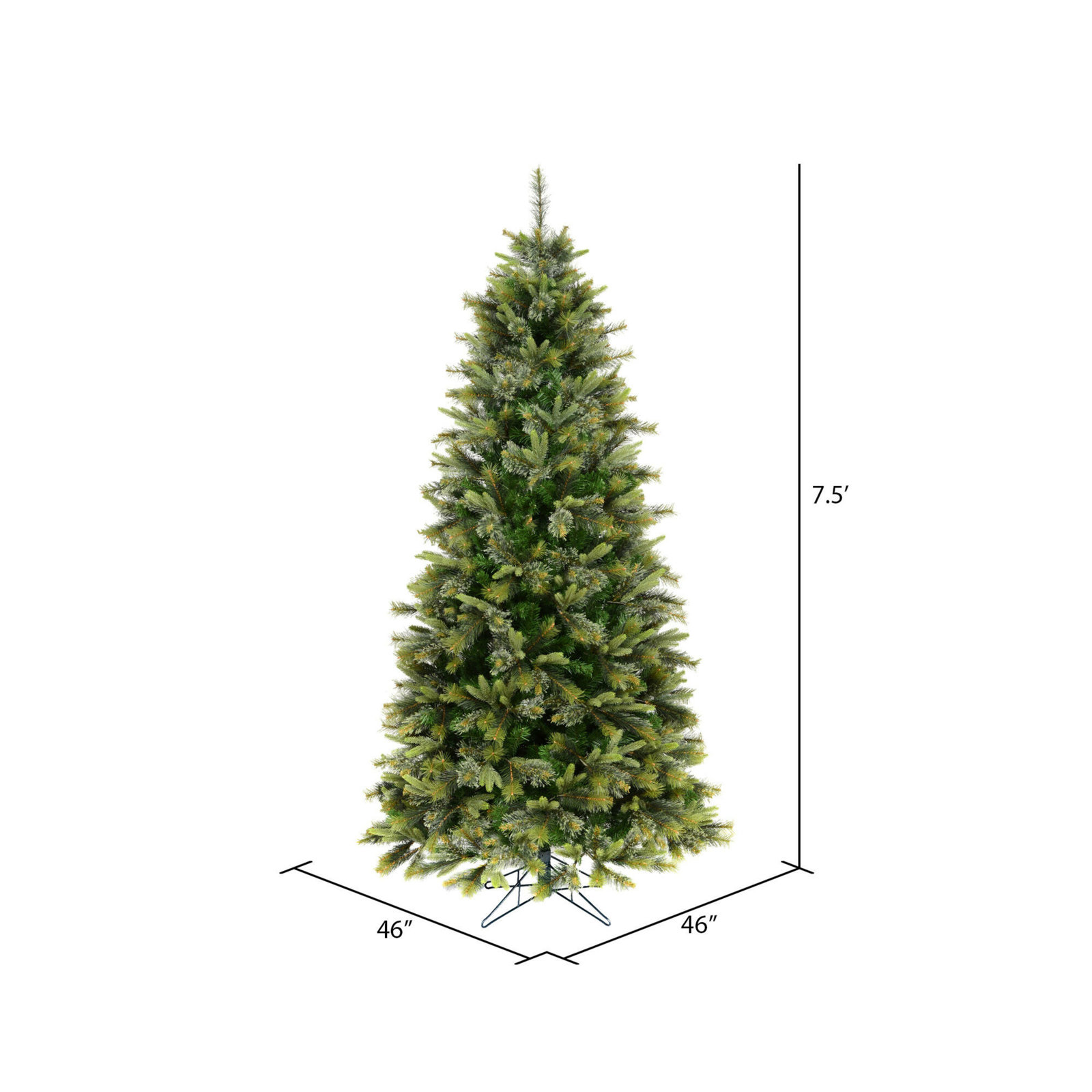 Frosted Pine Christmas Tree, 7.5' H, Unlit