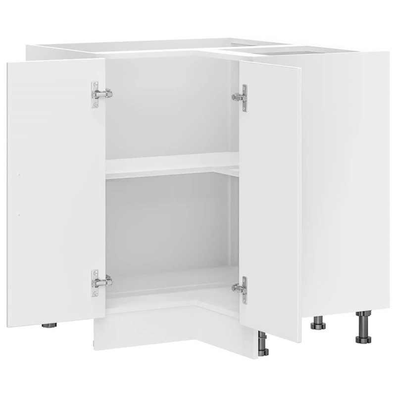 Armoire de cuisine en bois d'ingénierie vidaXL, Blanc très luisant