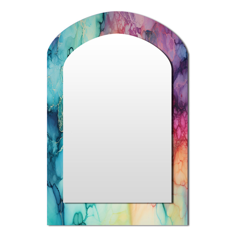 Miroir mural bleu sarcelle Borealis, 43 po x 33 po