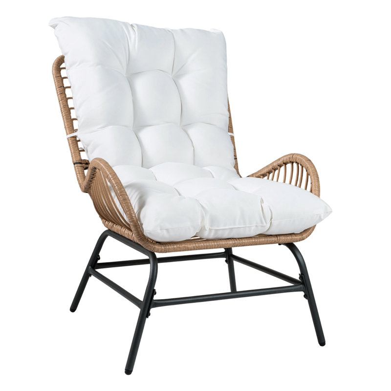 Upholstered Accent Chair, White