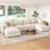 Honbay U-shaped Corduroy Modular Sectional Cloud Couch