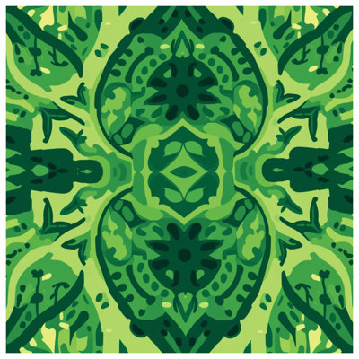 Coussins décoratifs verts à motif ornemental double face