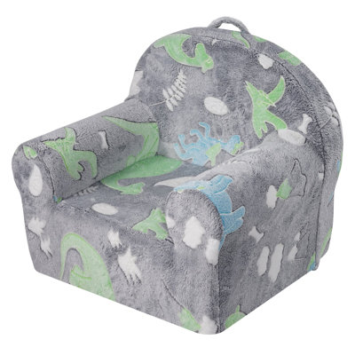 Chaise pour tout-petits, fauteuil pour enfants confortable, canapé-lit pour tout-petits qui brillent dans le noir, siège pour enfants, meubles de salle de jeux pour enfants, filles et garçons, gris