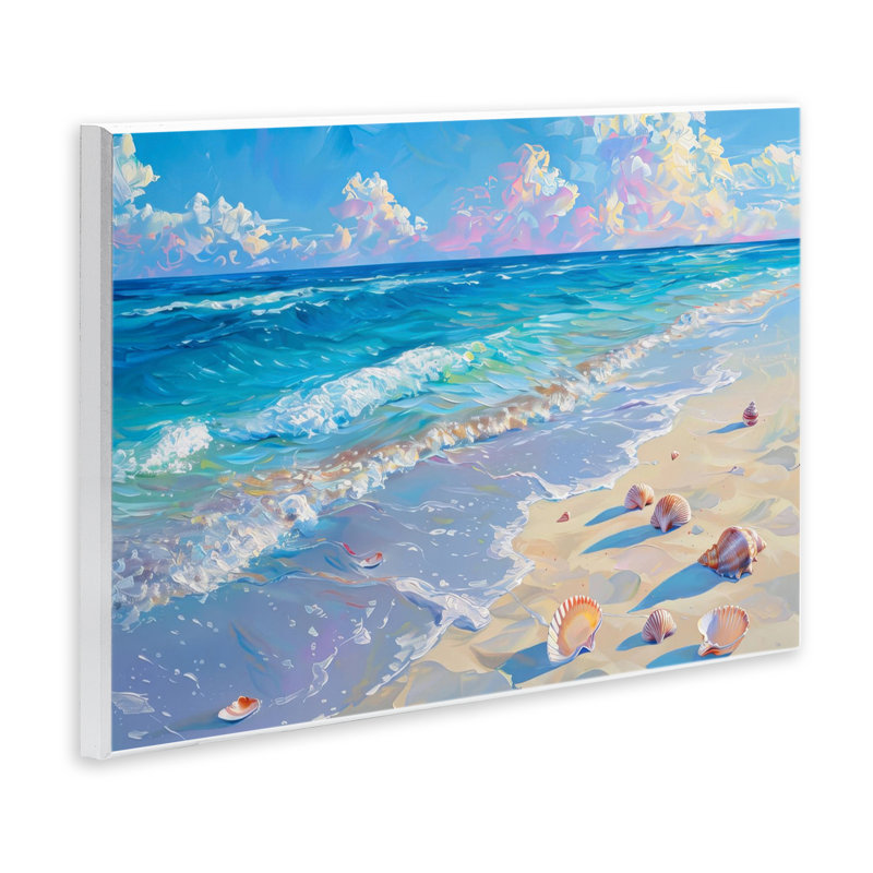 Plaque murale coquillage le long du rivage, design par LSR Design Studio, H 10 po x l 15 po