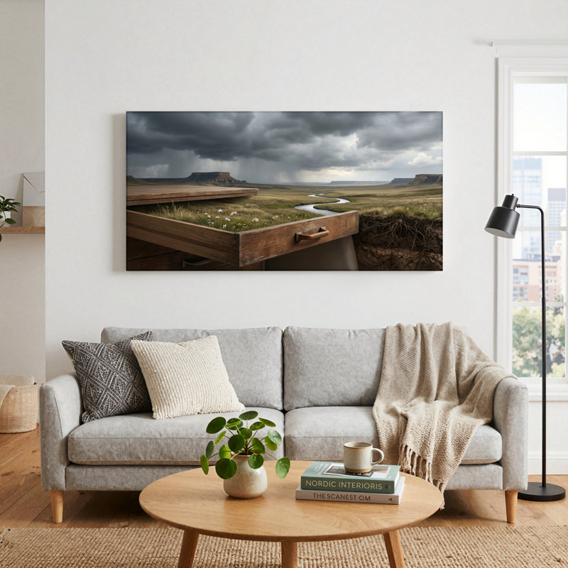 Nature paysage, art mural sur toile, ensemble de 1, Wrapped Canvas, 40“W x 20”H