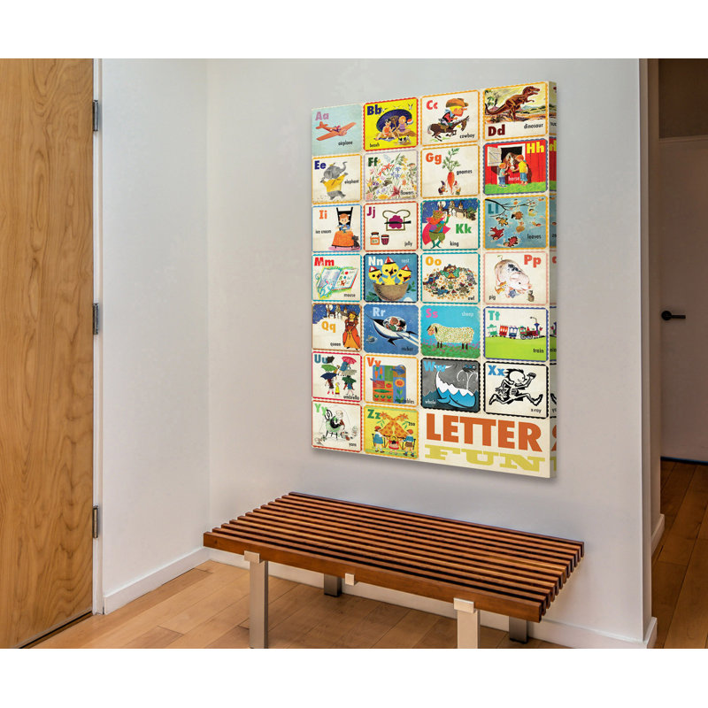 Letter Fun - Wrapped Canvas Print, 91cm H x 61cm W