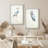 Blue Heron Bird Portrait Coastal Beach Decor - Framed Canvas Master Bedroom Wall Art Set 2 Print-457049676-457049677