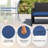 Set of 4 Patio Conversation Set w/Seat Cushions & Tempered Glass Tabletop Porch Outdoor-1096407610