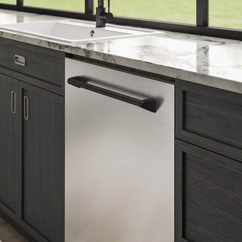 Zline Autograph Edition 24" 45 dBA Built-In Button Control Dishwasher, Matte Black 