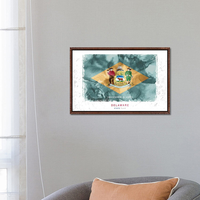 Delaware by WallDecorAddict - Gallery-Wrapped Canvas Giclée on Canvas, 66.04 cm H x 45.72 cm W, Classic Wood Framed