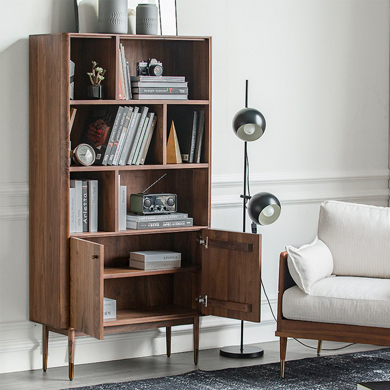 Modern and simple style solid wood bookcase