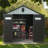 6X6 FT Outdoor Resin Storage Shed with Lockable Door, Windows & Vents
