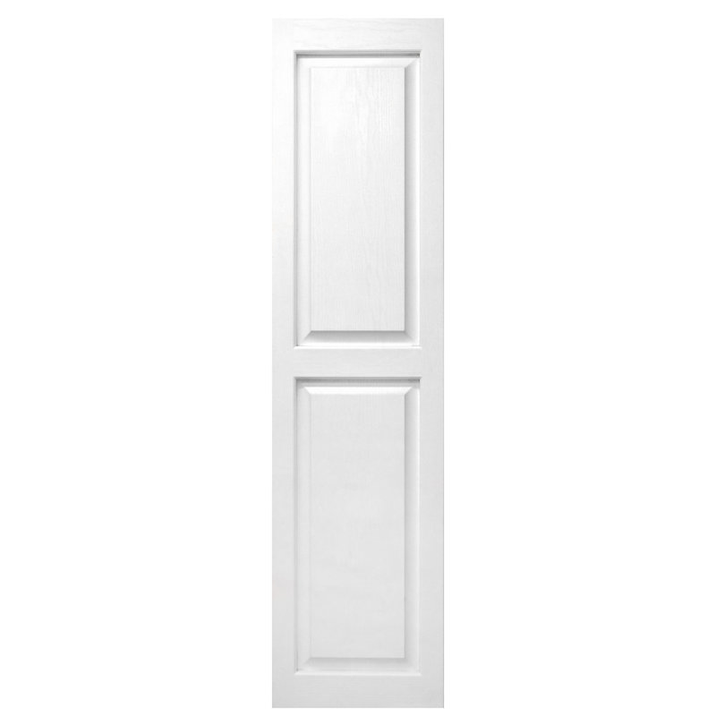 Paire de volets avec panneaux en vinyle surélevés standard, H 36 po x l 16,5 po x P 1 po, Peut être peint