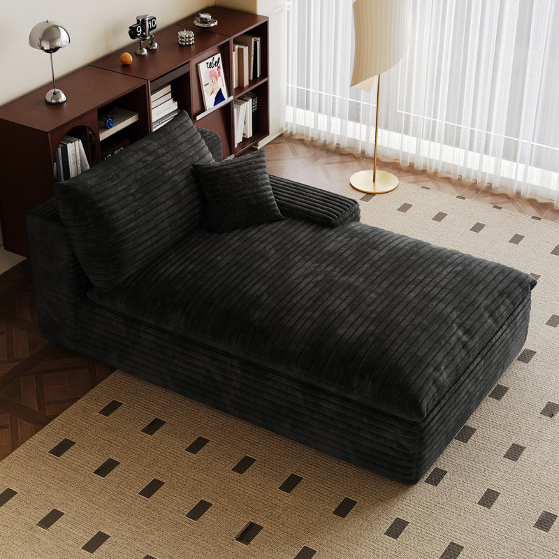 Y139-R-SLEEPER-NOIR Canapé-lit droit noir, Noir