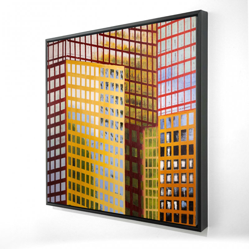Skyscrapers - Construction de villes, toile encadrée pour la décoration intérieure
