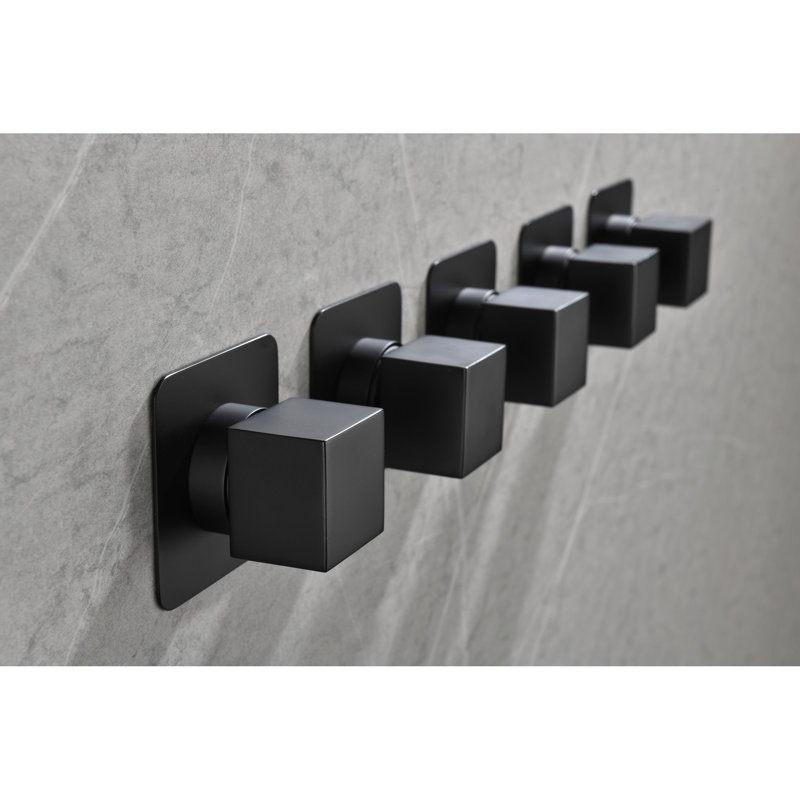 3,58 po Robinet X 2,16 po - Poignée réglable en laiton moulé 3/4 po - Rouille et antirouille noir mat