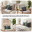 Deux housses de taie décorative matelassées en microfibre brodées Vilano Springs-399142830-399142832