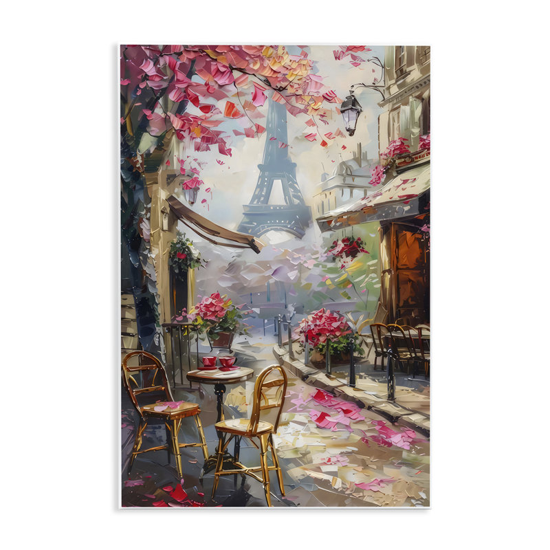 Romantic Paris Cafe Wall Plaque, design by LSR Creative Studio, 19" H x 13" W