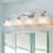 4 - Light Marble Glass Bell Shade Vanity Light