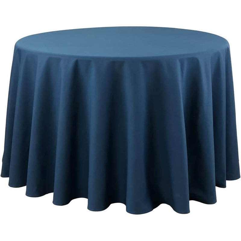 Polyester Table Cover | Washable Fabric | Wrinkle Resistant | Tablecloth For Banquets, Weddings, Parties And More, 108", Black