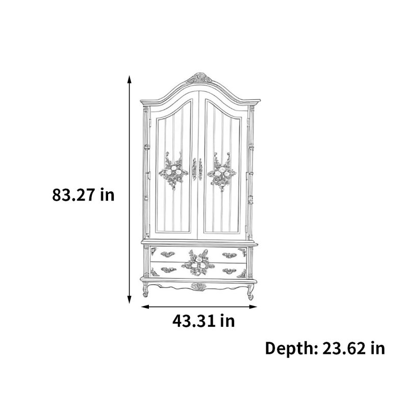 Armoire de rangement à deux portes American