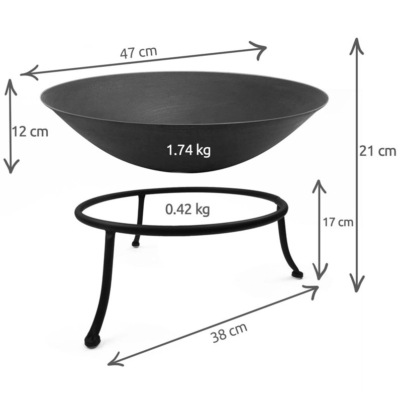 Aavyn Round Steel Smokeless Fire Pit