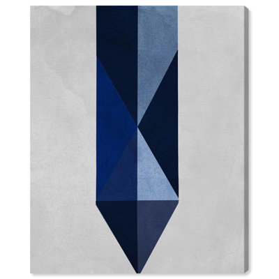 Blue Crayon Canvas Modern Midcentury by Art Remedy