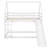 Twin Size Bunk House Bed with Slide and Ladder-1187898238