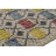 Vintage Swedish Rya Rug, Beige With Colorful Scandinavian Geometry - Rug & Kilim