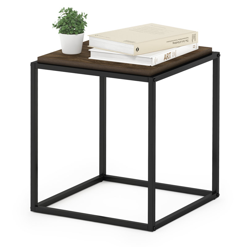 Table de bout avec rangement Gallatin, Noyer, Noir