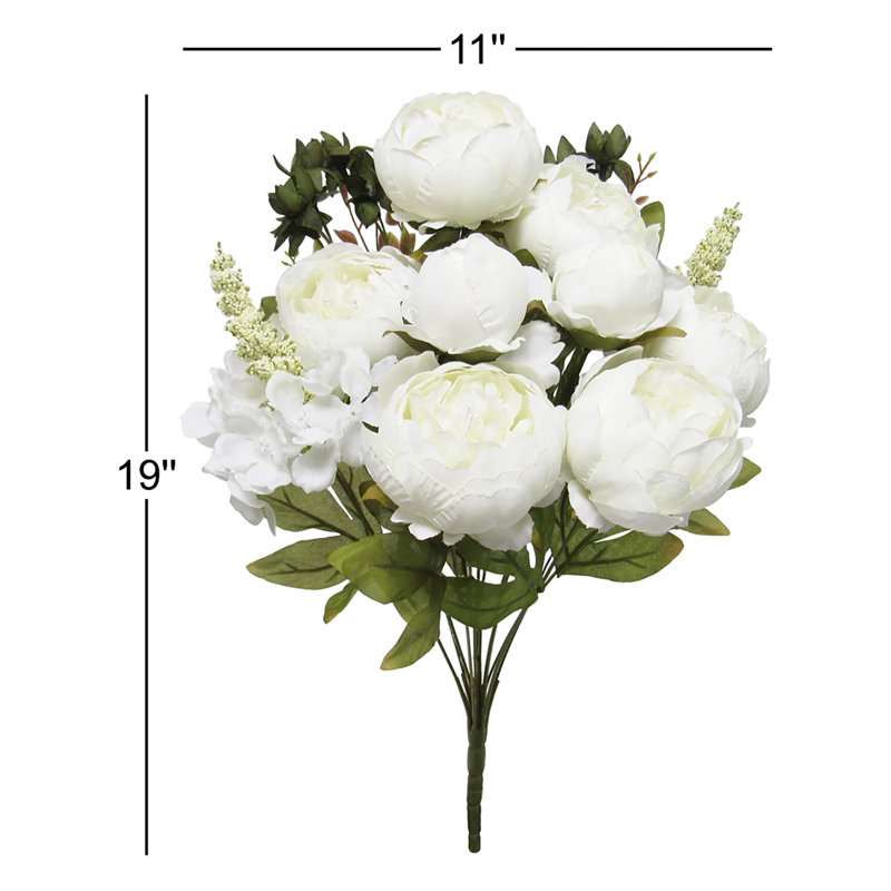 Buisson de pivoines de luxe mélangé, Blanc, crème