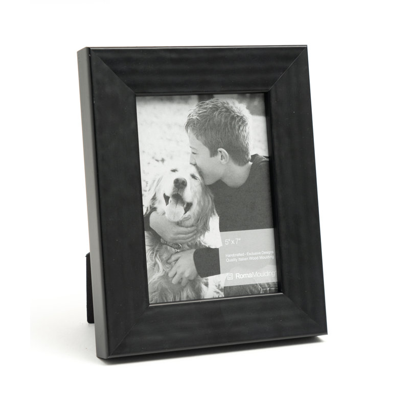 Cadre photo simple en bois, 4" x 6", Noir