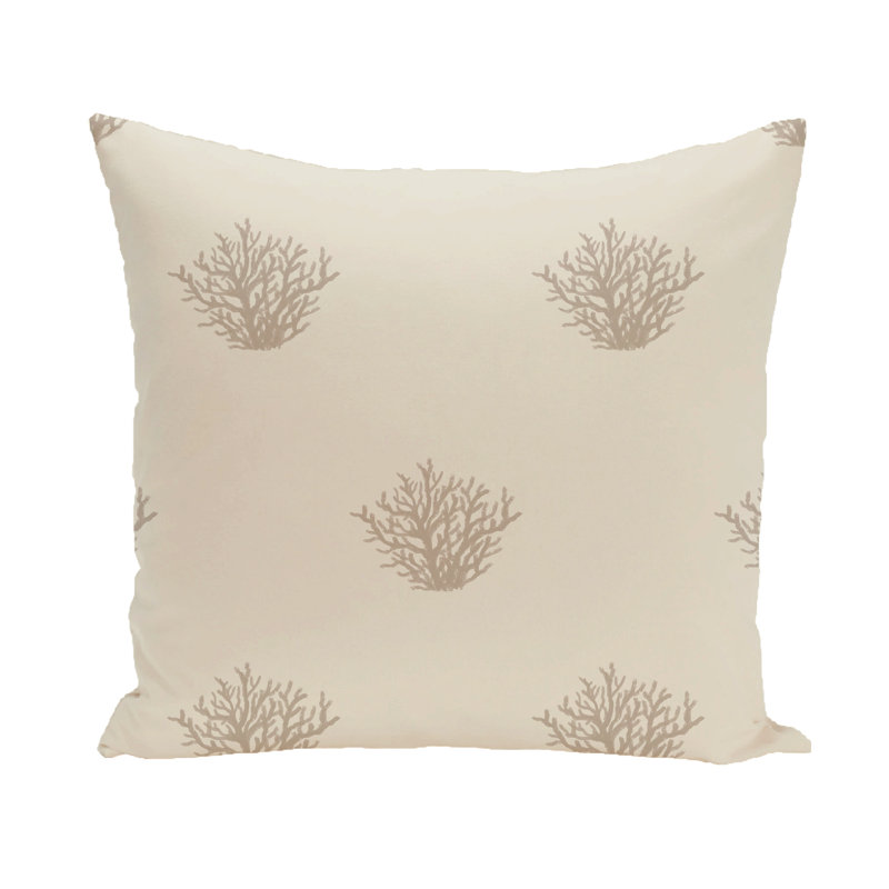 Coastal Calm Reversible Throw Pillow, 20" x 20", Oatmeal/Beige