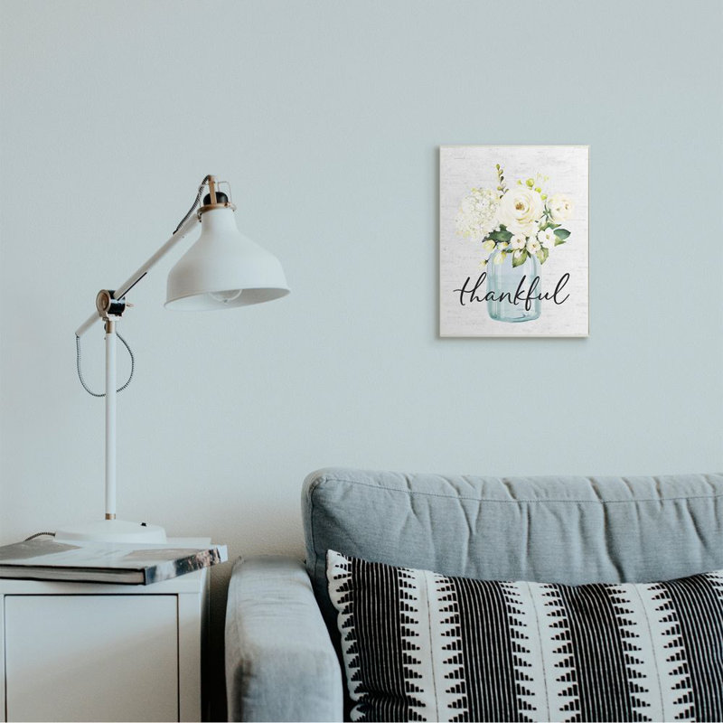 «Simple Thankful Expression», impression d'art graphique, Plaque murale, H 15 po x l 10 po x P 0,5 po