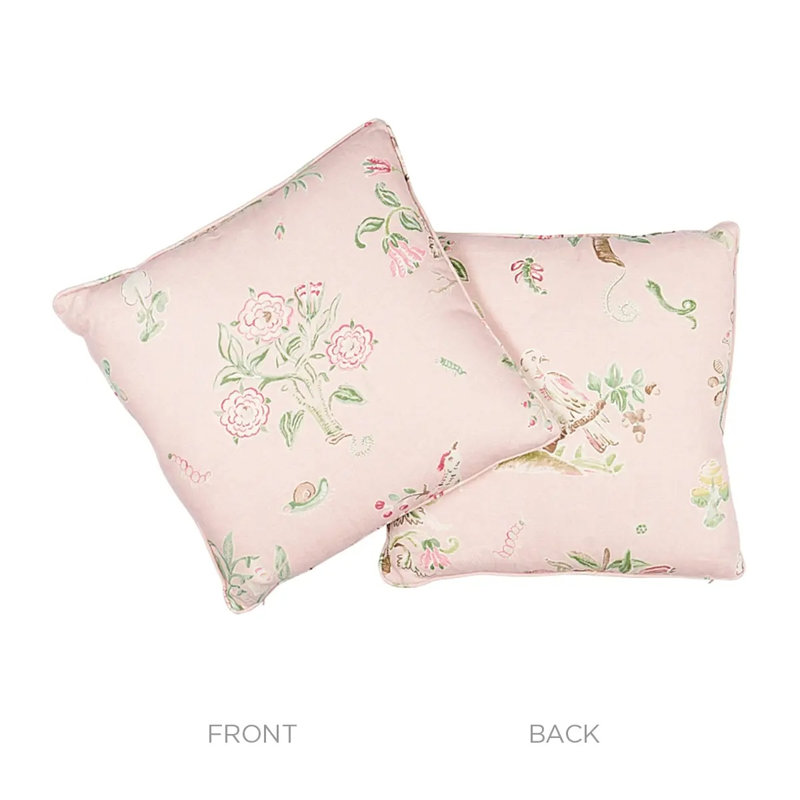 Rolling Hills Pillow, 20" x 20", Pink, Feather