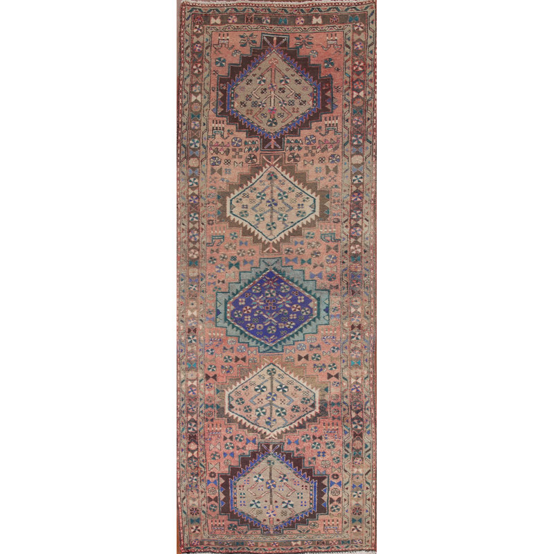 Tapis rose tribal 4 x 10