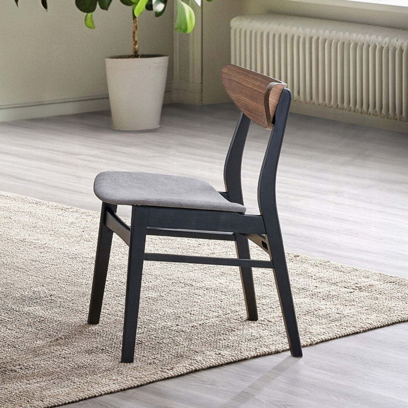 Ensemble de salle à manger contemporain 5 pièces, table et 4 chaises d'appoint rembourrées