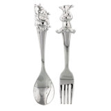 Disney Winnie The Pooh Silverplated Fork & Spoon Set