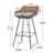 Aranza Polyethylene (PE) Wicker Outdoor 29.25'' Bar Stool with Cushion-1814252950