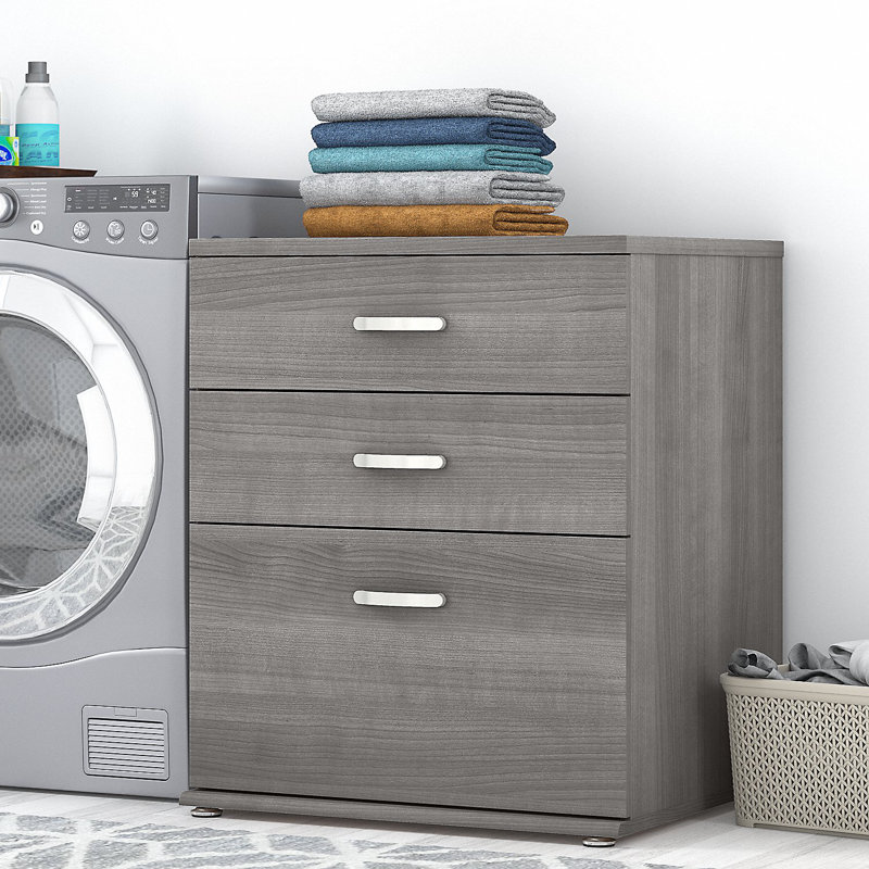 Laundry Storage Bathroom Cabinet, Platinum Gray