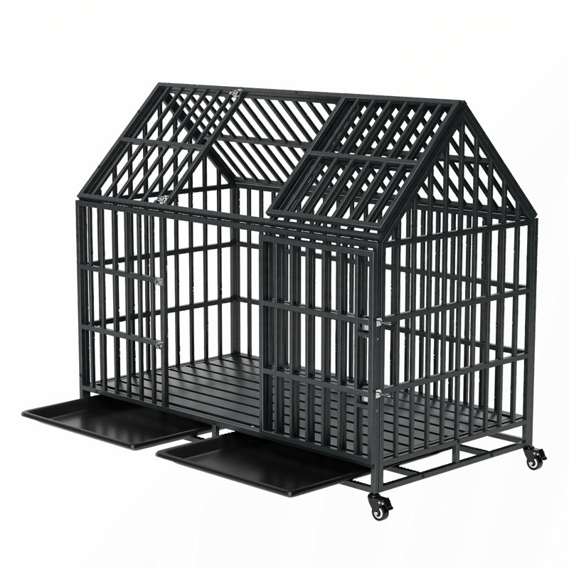 Cage pour chien robuste 52 po avec toit