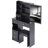 Compact Left Drawer Desktop Vanity Table with Cushioned Stool, Large Right Sliding Mirror, and Multi-Layer Storage for Small Spaces-116127552